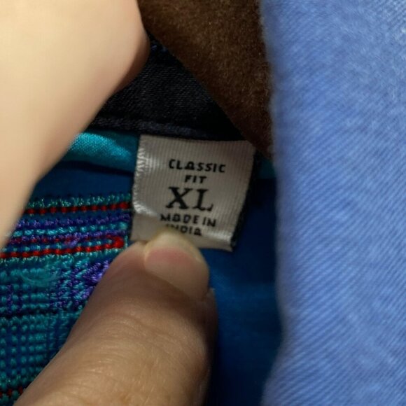 Robert Graham Navy Embroidered Button Down Shirt Men's Size XL - Picture 3 of 5